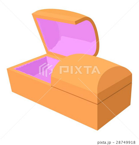 Opened coffin icon, cartoon style 28749918