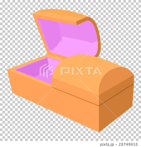 Opened coffin icon, cartoon style 28749918