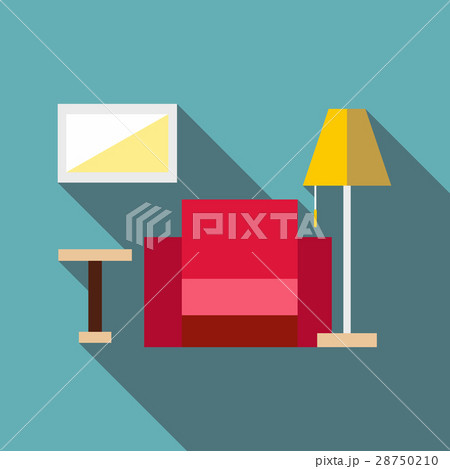 Living room icon, flat style 28750210