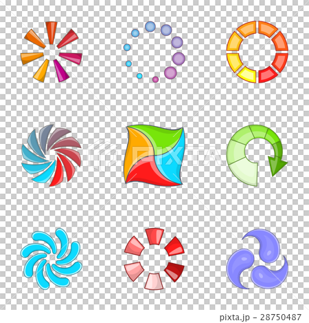 Preloader icons set, cartoon style Preloader icons set, cartoon style 28750487