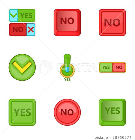 Choice icons set, cartoon styleのイラスト素材 [28750574] - PIXTA