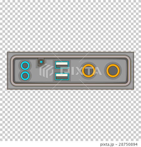 cable connection panel icon, cartoon style 28750894