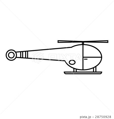 Helicopter icon, outline style 28750928