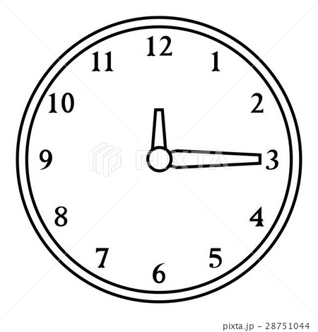Round wall clock icon, outline style 28751044
