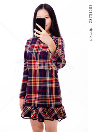 Asian teenage girl taking selfie Asian teenage girl taking selfie 28751205