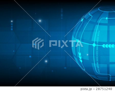 Global Circle digital technology background Global Circle digital technology background 28751240