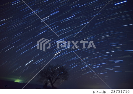 星空の一本桜 星空の一本桜 28751716