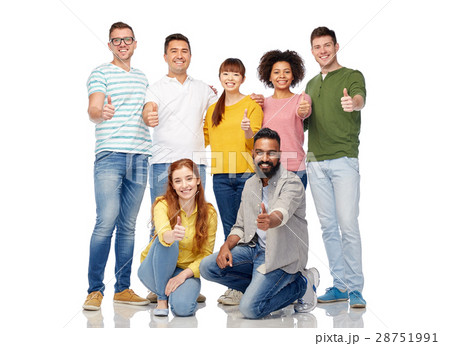 international group of people showing thumbs up 28751991