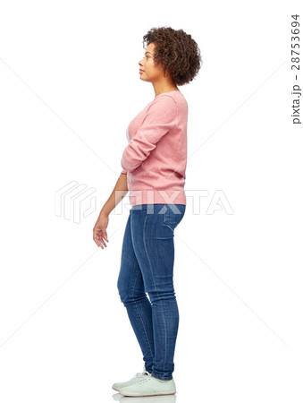 african american young woman over white african american young woman over white 28753694