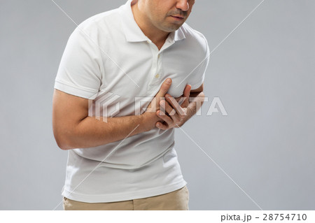 close up of man suffering from heart ache 28754710