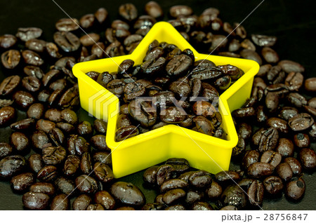 coffee beans with star shaped coffee beans with star shaped 28756847
