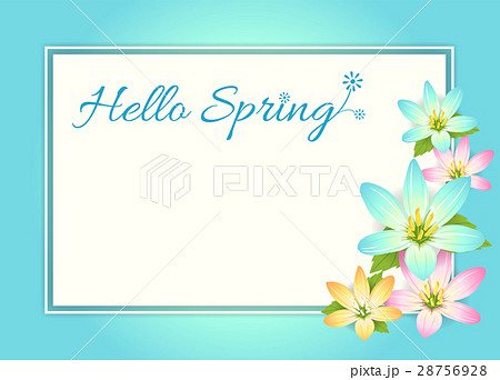 Hello spring card, banner or poster background 28756928