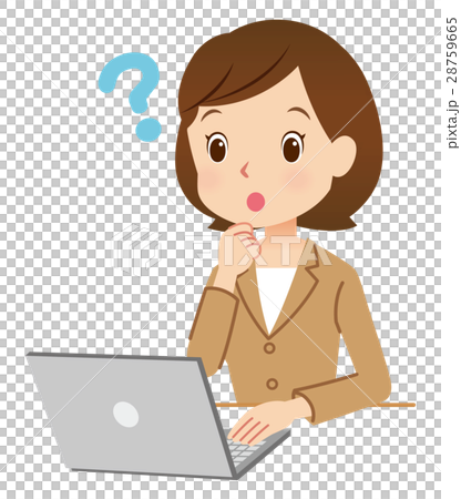 A woman's personal computer question of a suit 28759665