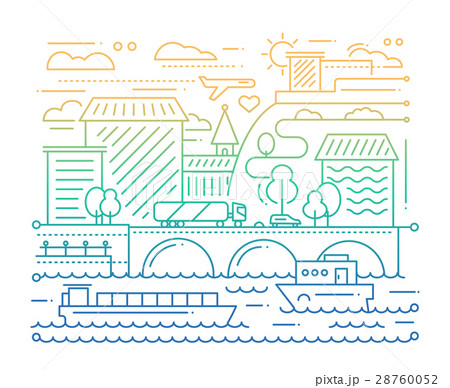 City Life - line design composition 28760052