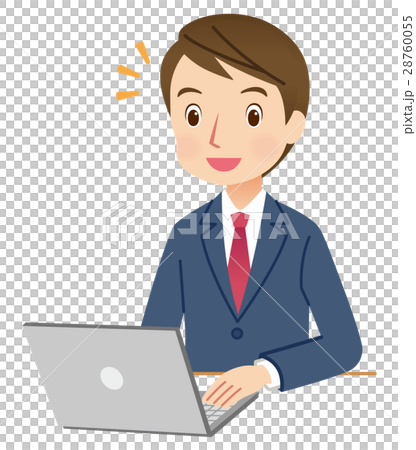 Businessman Male computer Businessman Male computer 28760055