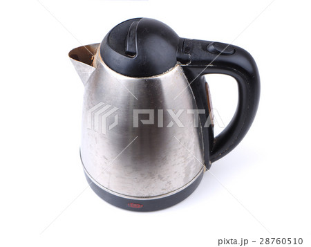 old metal kettle on the white background old metal kettle on the white background 28760510