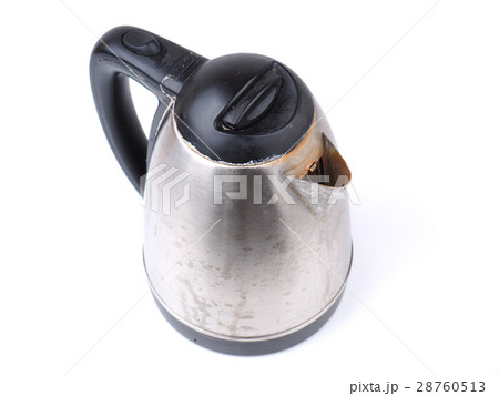 old metal kettle on the white background old metal kettle on the white background 28760513