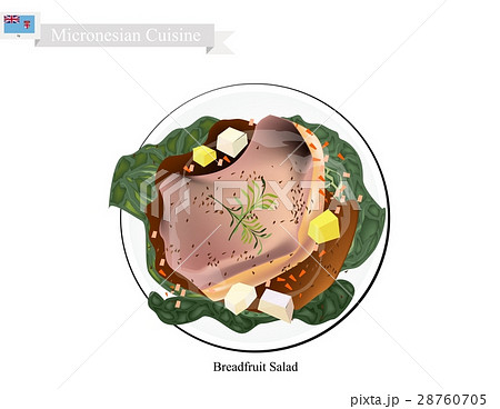 Breadfruit Salad with Meat, Food in Micronesia Breadfruit Salad with Meat, Food in Micronesia 28760705