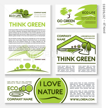 Eco green business banner template set design 28760893