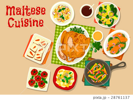 Maltese cuisine healthy food icon for menu design Maltese cuisine healthy food icon for menu design 28761137