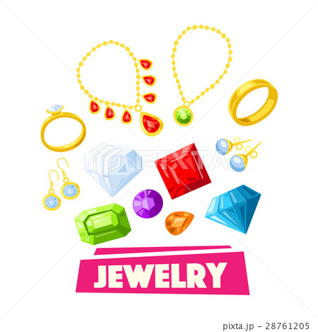 Jewelry and precious gemstone poster design 28761205