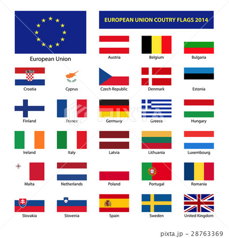 European Union country flags, member states EU European Union country flags, member states EU 28763369