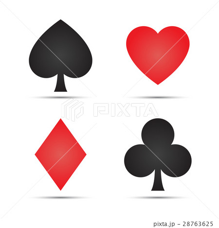 Playing card symbols isolated on white background 28763625