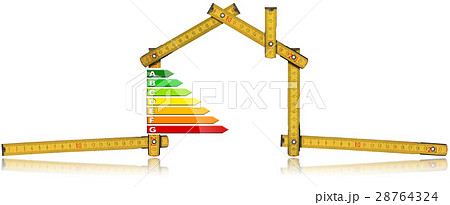 Energy Efficiency - Ruler in the Shape of House 28764324