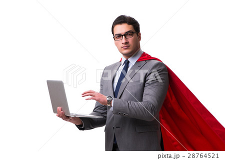 Super hero businessman isolated on white  28764521