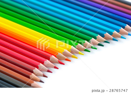 Colour pencils isolated on white background 28765747