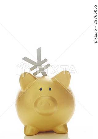 豚の貯金箱と日本円記号 豚の貯金箱と日本円記号 28766065