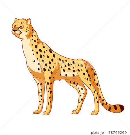 Cartoon Smiling Cheetah Stock Illustration