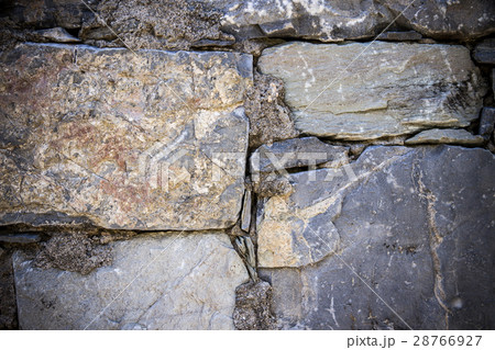 Dirty, scratched old stone wall Dirty, scratched old stone wall 28766927