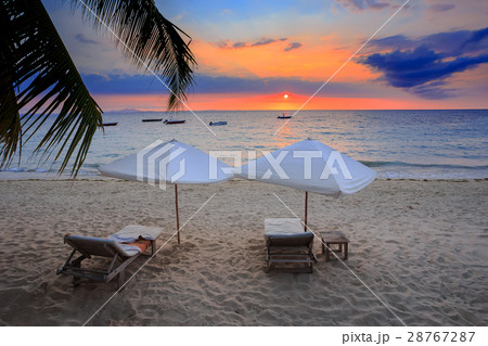 Sunset over Madagascar Nosy be beach 28767287