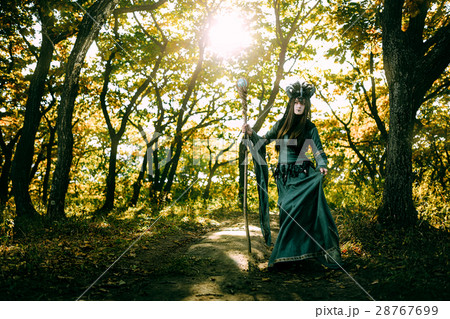 Woman-shaman with horns Woman-shaman with horns 28767699