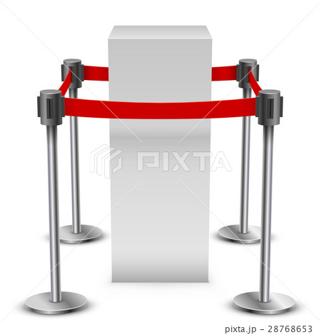 Empty white museum display podium 28768653