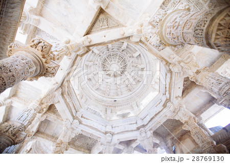 Interior of Ranakpur Temple in Rajasthan, India Interior of Ranakpur Temple in Rajasthan, India 28769130