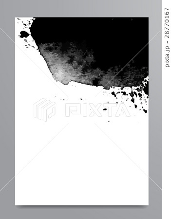 Vector hand drawn watercolor black stain. Vector hand drawn watercolor black stain. 28770167