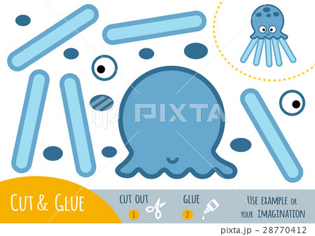 Education paper game for children, Octopus Education paper game for children, Octopus 28770412