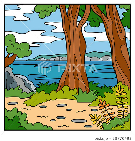 Illustration, natural background. Australian coast 28770492