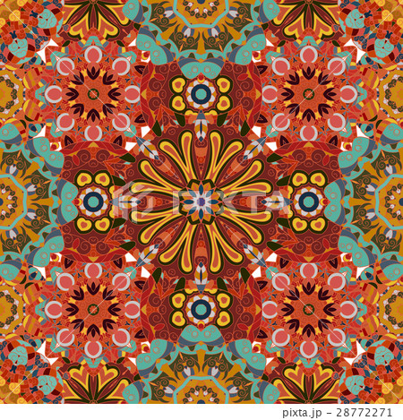 Vector seamless texture with abstract flowers. Vector seamless texture with abstract flowers. 28772271