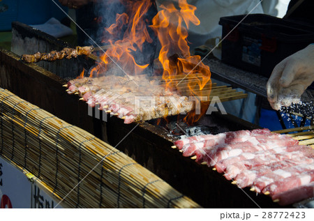 Close-up Chef cooking BBQ Pork. 28772423