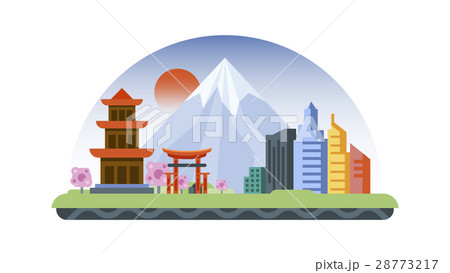 Japan icon in flat style 28773217