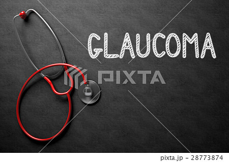 Chalkboard with Glaucoma Concept. 3D Illustration. Chalkboard with Glaucoma Concept. 3D Illustration. 28773874