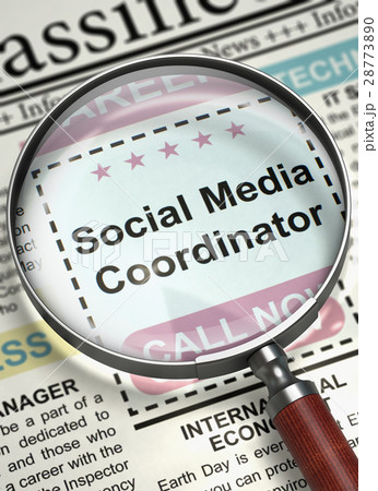 We are Hiring Social Media Coordinator. 3D. 28773890