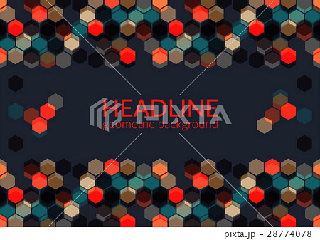 Multicolor trendy horizontal geometric background. Multicolor trendy horizontal geometric background. 28774078
