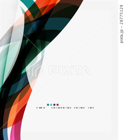 Modern geometric wavy shapes on light 28775129