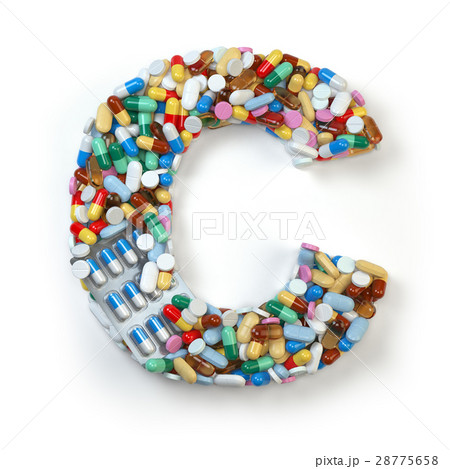 Letter A. Alphabet of medicine pills, capsules 28775658