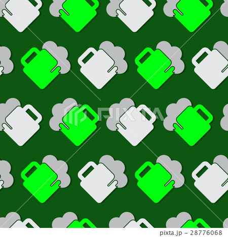seamless pattern - green, white beers with froth seamless pattern - green, white beers with froth 28776068