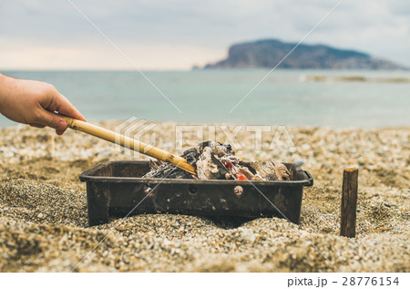 Mangal with burning coal at the sea coast, Turkey Mangal with burning coal at the sea coast, Turkey 28776154